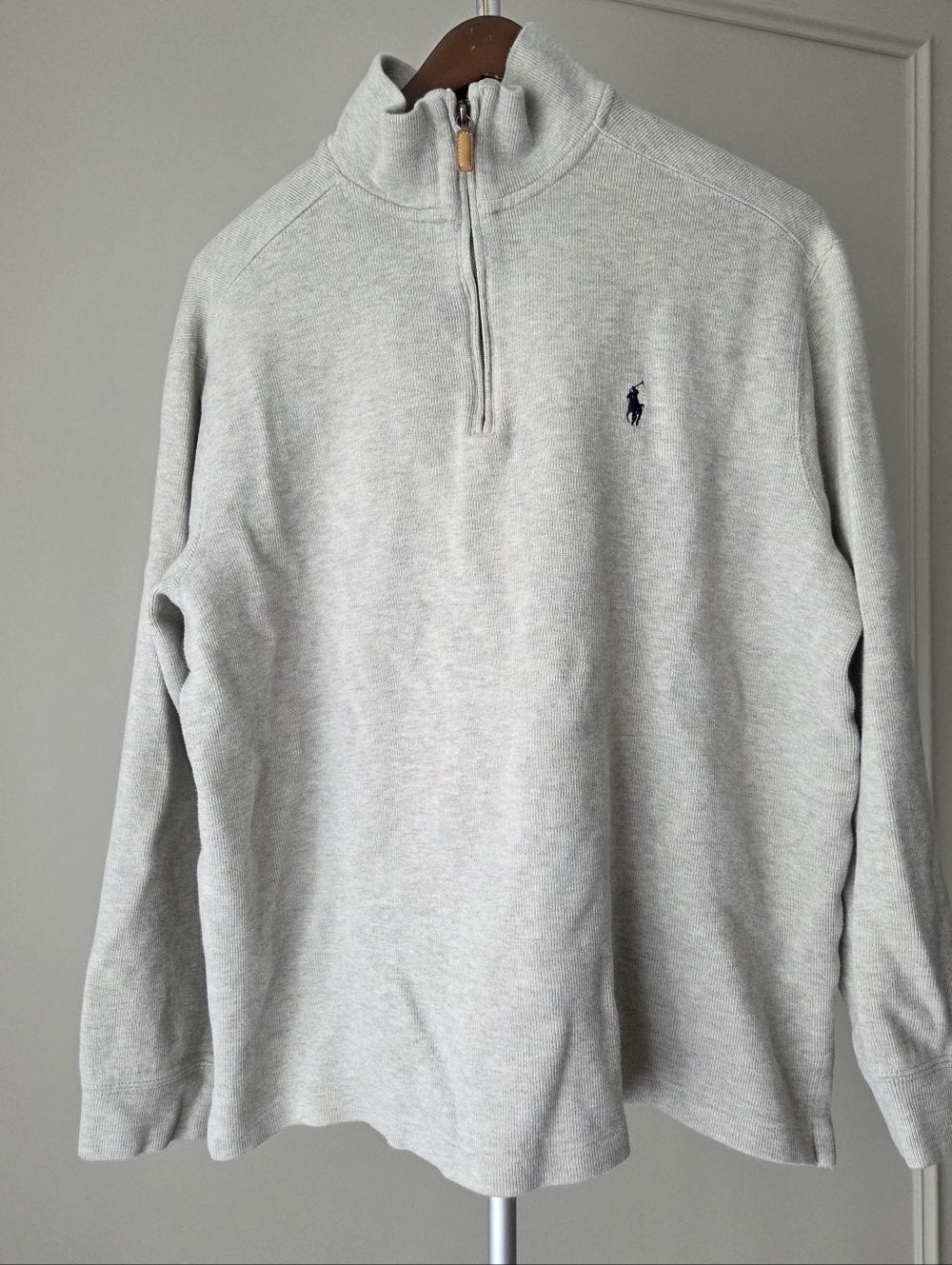 Polo by Ralph Lauren Light Gray Quarter-Zip Sweater Sz.L